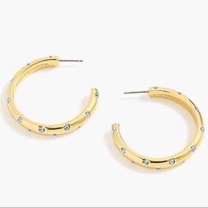 Alison Lou x J. Crew Crystal Studded Hoop Earrings